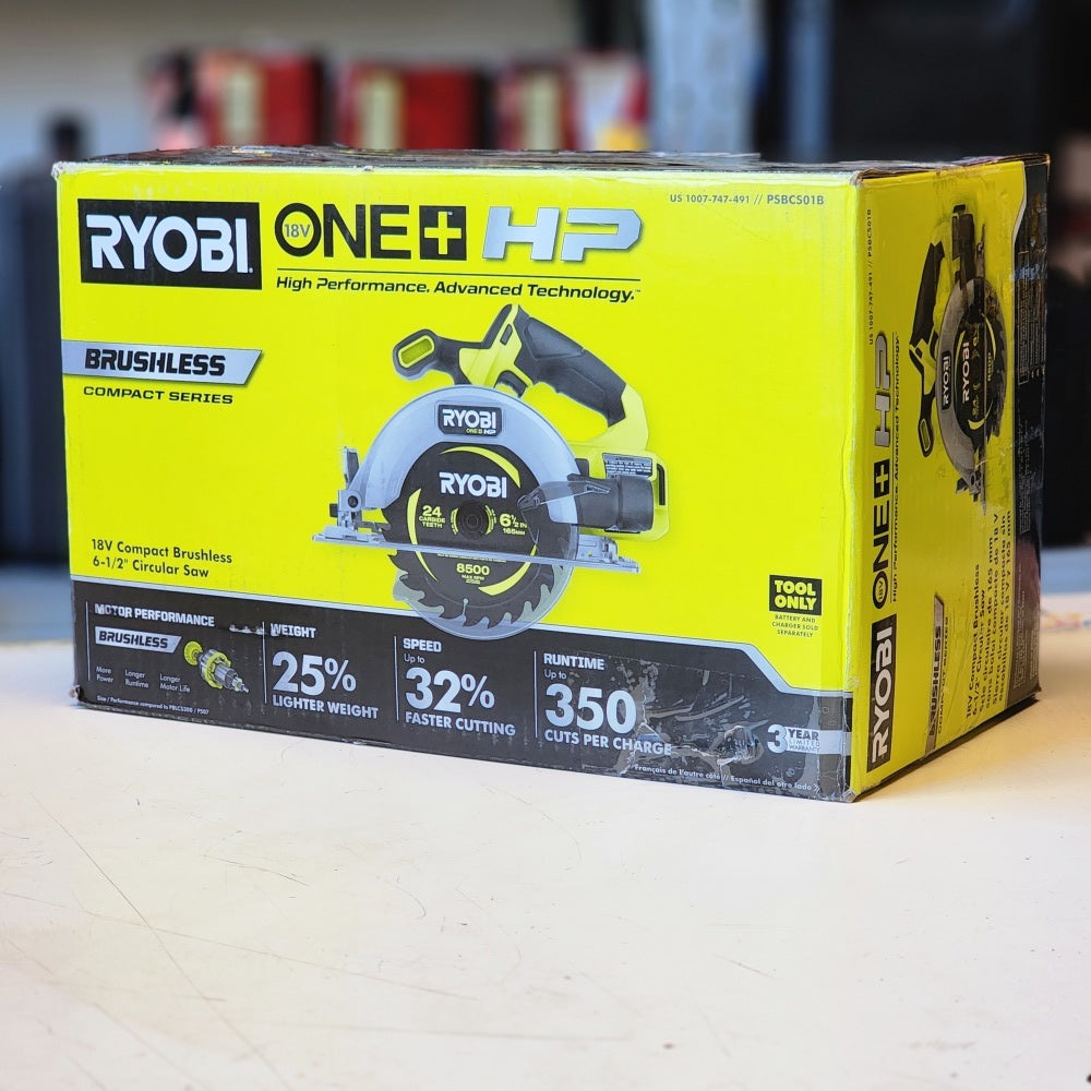 One + HP 18V Brushless Cordless Compact 6-1/2 in. Circular Saw One + HP 18V Brushless Cordless Compact 6-1/2 in. Circular Saw